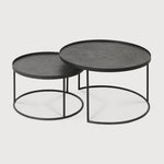 Ethnicraft Round Tray Coffee Table Set Small Set 62cm