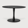 Ethnicraft Torsion Round Dining Table Oak Black 127cm