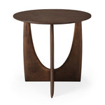 Ethnicraft Teak Brown Geometric Side Table