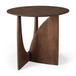 Ethnicraft Teak Brown Geometric Side Table