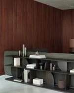 Ethnicraft Teak Dark Brown Geometric Sofa Console