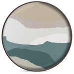 Ethnicraft Slate Blue Wabi Sabi Glass Tray