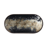 Ethnicraft Black Organic Glass Oblong Valet Tray