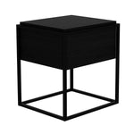 Ethnicraft Oak Monolit Bedside Table Black Frame