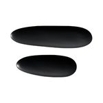 Ethnicraft Mahogany Black Thin Oval Board Set