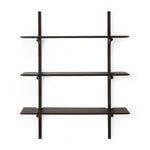 Ethnicraft Mahogany Dark Brown PI Wall Shelves