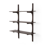 Ethnicraft Mahogany Dark Brown PI Wall Shelves