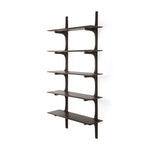 Ethnicraft Mahogany Dark Brown PI Wall Shelves