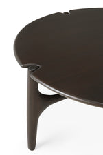Ethnicraft Mahogany PI round coffee table dark brown