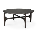 Ethnicraft Mahogany PI round coffee table dark brown
