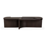 Ethnicraft Mahogany Rose Brown Brutalist Coffee Table