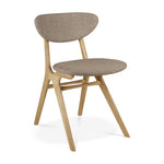 Ethnicraft Oak Upholstered Eye Dining Chair