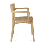 Ethnicraft Oak PI Dining Chair with Armrest