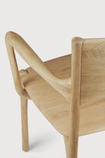 Ethnicraft Oak PI Dining Chair with Armrest
