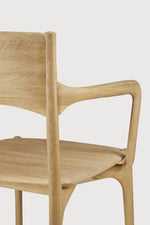Ethnicraft Oak PI Dining Chair with Armrest