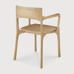 Ethnicraft Oak PI Dining Chair with Armrest