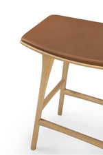 Ethnicraft Oak Osso Counter Stool Cognac Leather