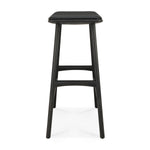 Ethnicraft Oak Black Osso Counter Stool Black Leather