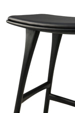 Ethnicraft Oak Black Osso Counter Stool Black Leather
