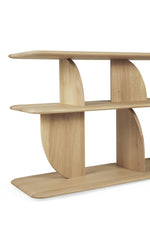 Ethnicraft Oak Geometric Sofa Console