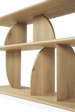 Ethnicraft Oak Geometric Sofa Console