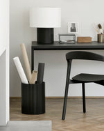 Ethnicraft Mahogany Black Roller Max Paper Basket