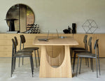 Ethnicraft Oak Geometric Dining Table