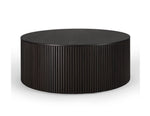 Ethnicraft Roller Max Round Coffee Table Mahogany Dark Brown 80cm