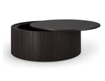 Ethnicraft Roller Max Round Coffee Table Mahogany Dark Brown 80cm