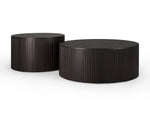 Ethnicraft Roller Max Round Coffee Table Mahogany Dark Brown 80cm