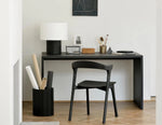 Ethnicraft Mahogany Black Roller Max Paper Basket