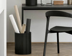 Ethnicraft Mahogany Black Roller Max Paper Basket