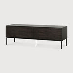 Ethnicraft Grooves TV Cupboard Teak Off Black 162cm