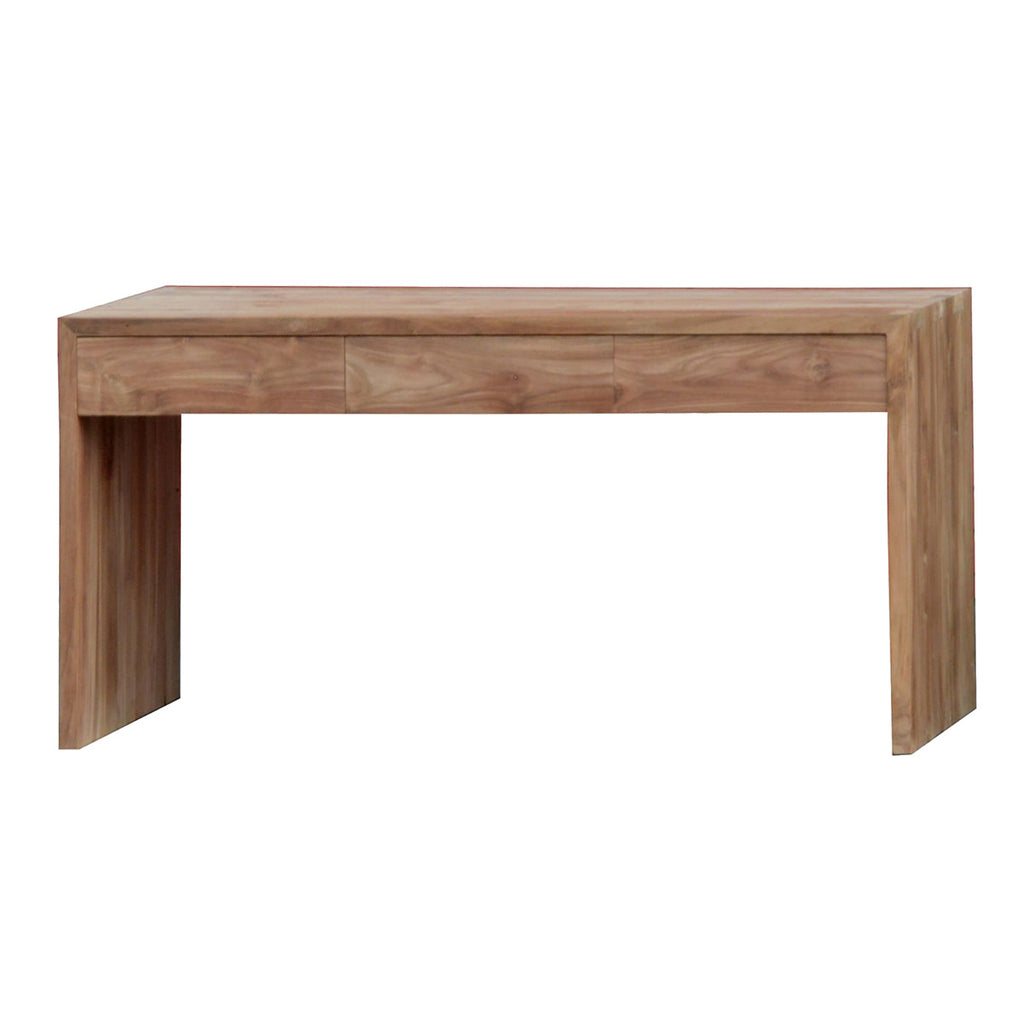 Teak Kubus Office Desk with Drawers Bayside Furniture