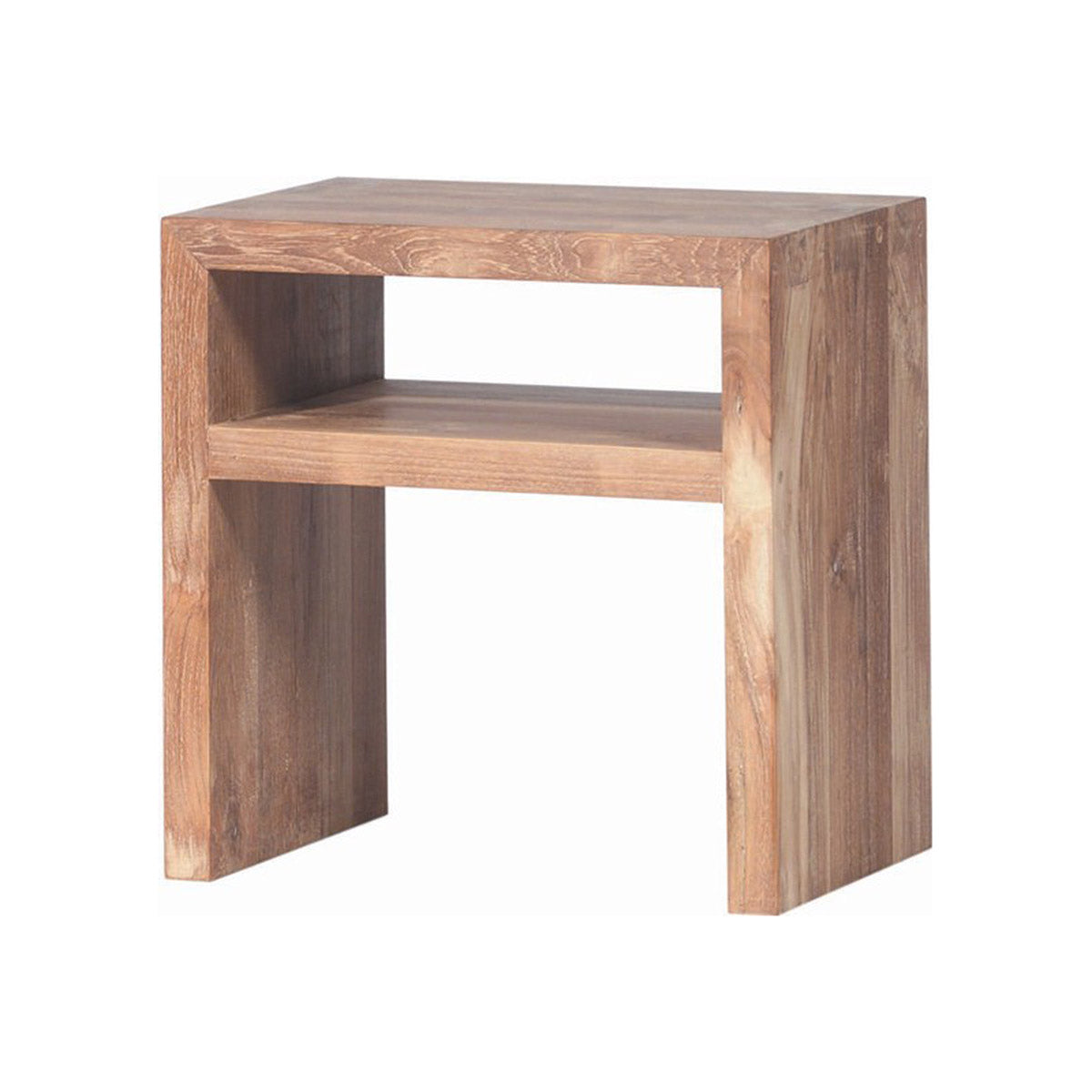 Teak Kubus Bedside Table