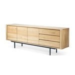 Ethnicraft Oak Shadow Sideboard- Black Metal Legs