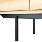 Ethnicraft Oak Shadow Sideboard- Black Metal Legs