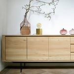 Ethnicraft Oak Shadow Sideboard- Black Metal Legs
