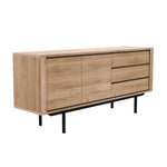 Ethnicraft Oak Shadow Sideboard- Black Metal Legs
