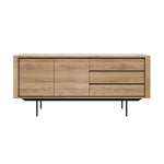 Ethnicraft Oak Shadow Sideboard- Black Metal Legs