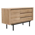 Ethnicraft Oak Shadow Sideboard- Black Metal Legs
