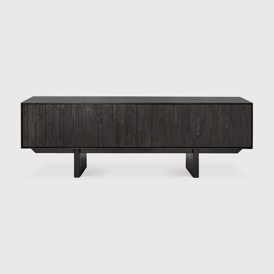 Ethnicraft Mosaic TV Cupboard Teak Off Black 162cm