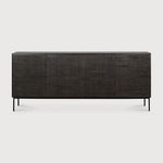 Ethnicraft Grooves Sideboard Teak Off Black 202cm