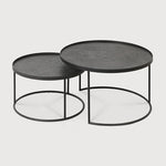 Ethnicraft Round Tray Coffee Table Set Small Set 62cm
