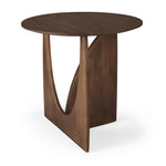 Ethnicraft Teak Brown Geometric Side Table