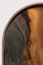 Ethnicraft Glass Tray Walnut Organic Graphite Mettalic Bronze Stained