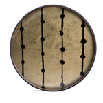 Ethnicraft Glass Tray Beaded dots Gold Leaf brown Stained