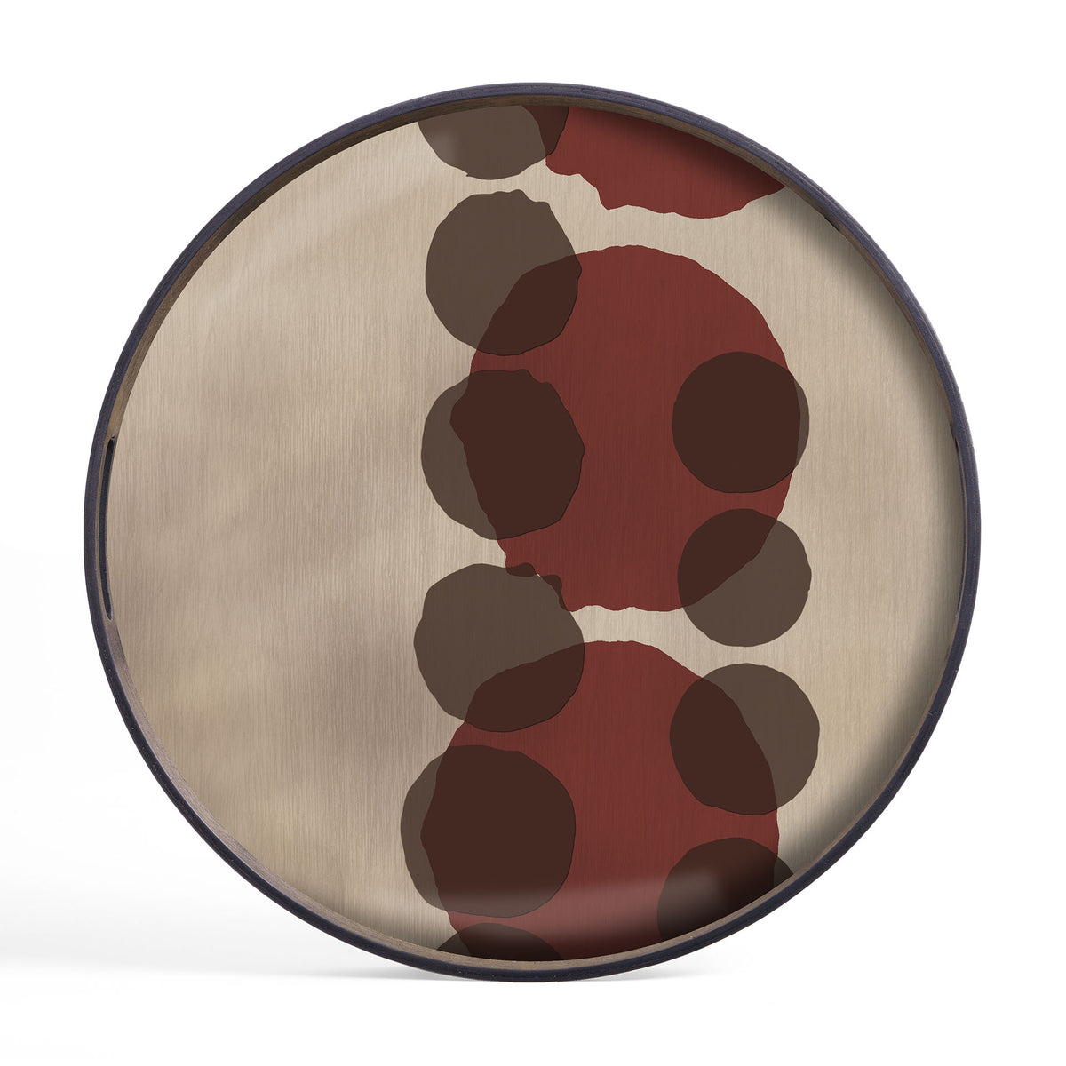 Ethnicraft Pinot layered dot glass tray small 48/48/4