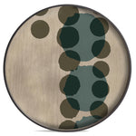 Ethnicraft Glass Tray Layered dots Graphite slate blue Stained