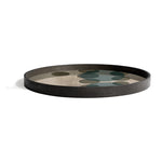 Ethnicraft Glass Tray Layered dots Graphite slate blue Stained
